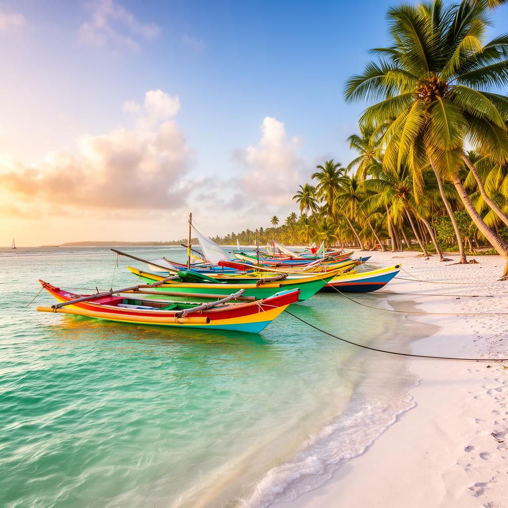 Interior elegante de apartamento com vista para o mar